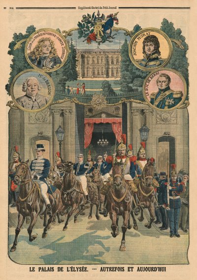 The Elysee Palace, formerly and today, back cover illustration from 